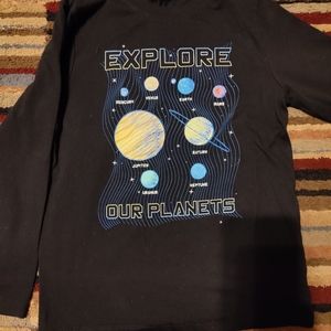 Boys size large 10/12 long sleeve black shirt